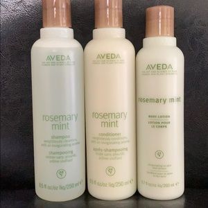 Aveda rosemary mint shampoo, conditioner and body